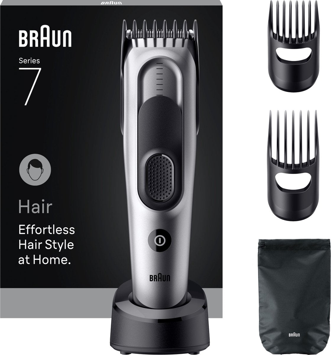 Braun Haartrimmer Series 7 HC7390: Nauwkeurige Tondeuse met 17 Lengte-Instellingen
