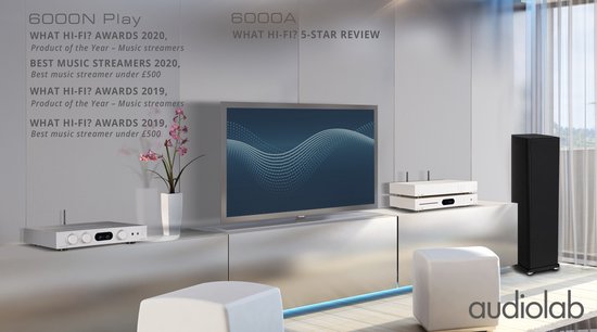 Audiolab 6000N Draadloze Hifi Streamer: Lossless Audio, DTS Play-Fi, Multiroom Systeem