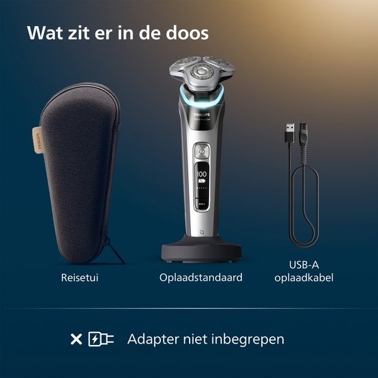 Philips i9000 Prestige Elektrisch Scheerapparaat Mannen: Ultraglad Zilver, Nat & Droog