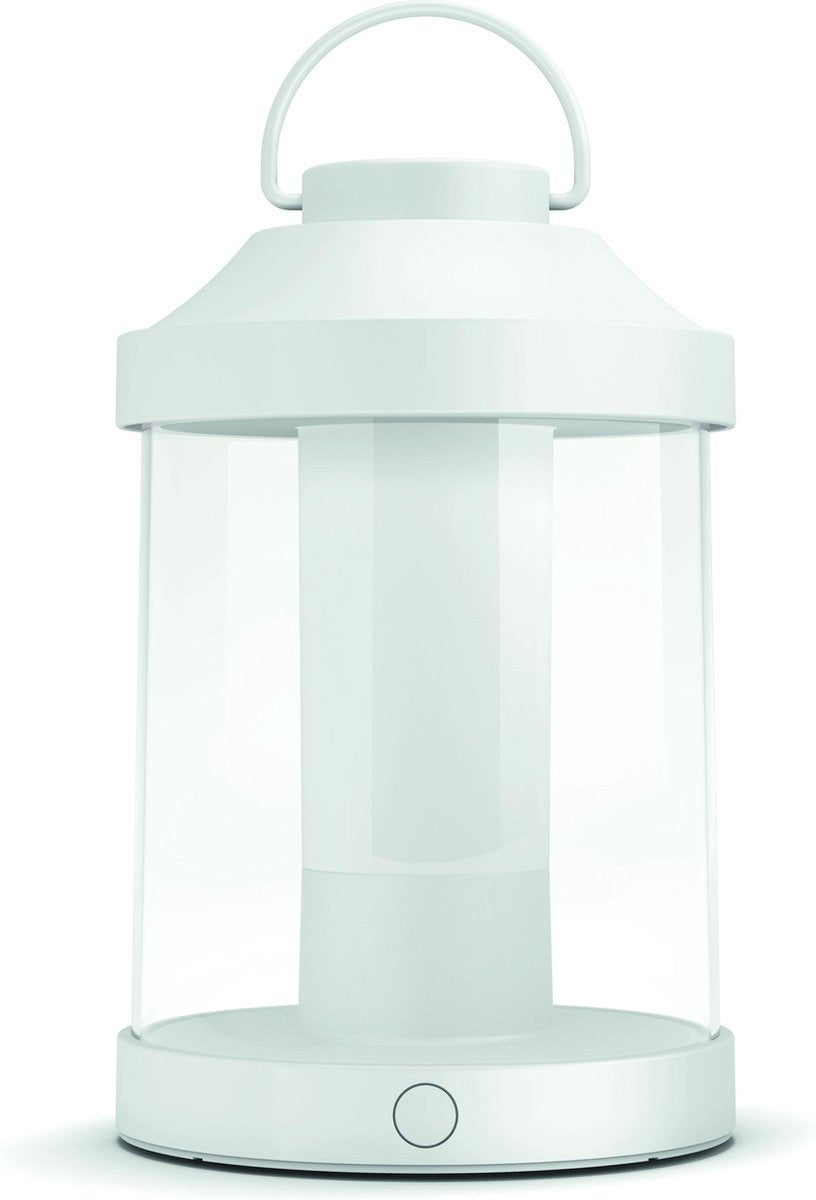 Philips Abelia Draagbare LED Tafellamp Wit - Dimbaar, USB Oplaadbaar, IP44 Weerbestendig