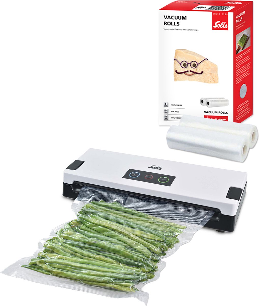 Solis Vac Quick 576 Volautomatische Vacumeermachine met Slangaansluiting Wit voor Voedsel