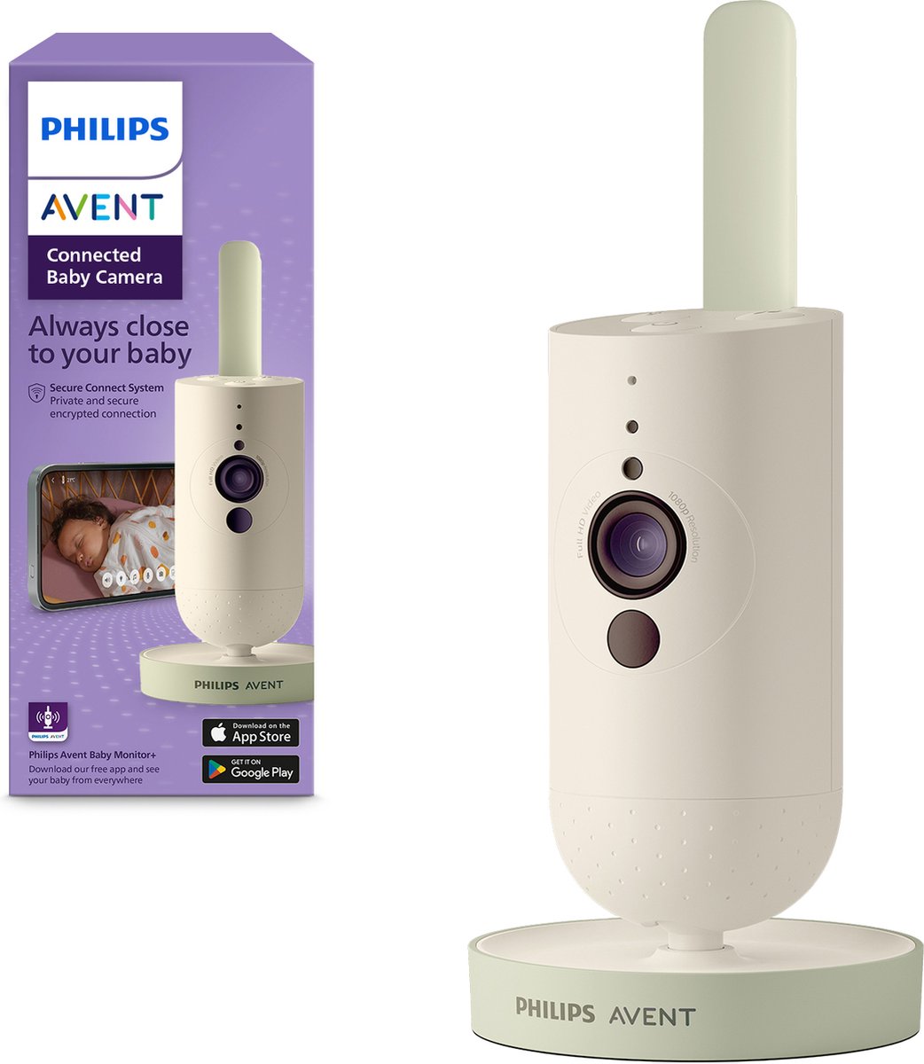 Philips Avent Connected Babycamera SCD643/26: HD Wifi Babyfoon met App, Veilig