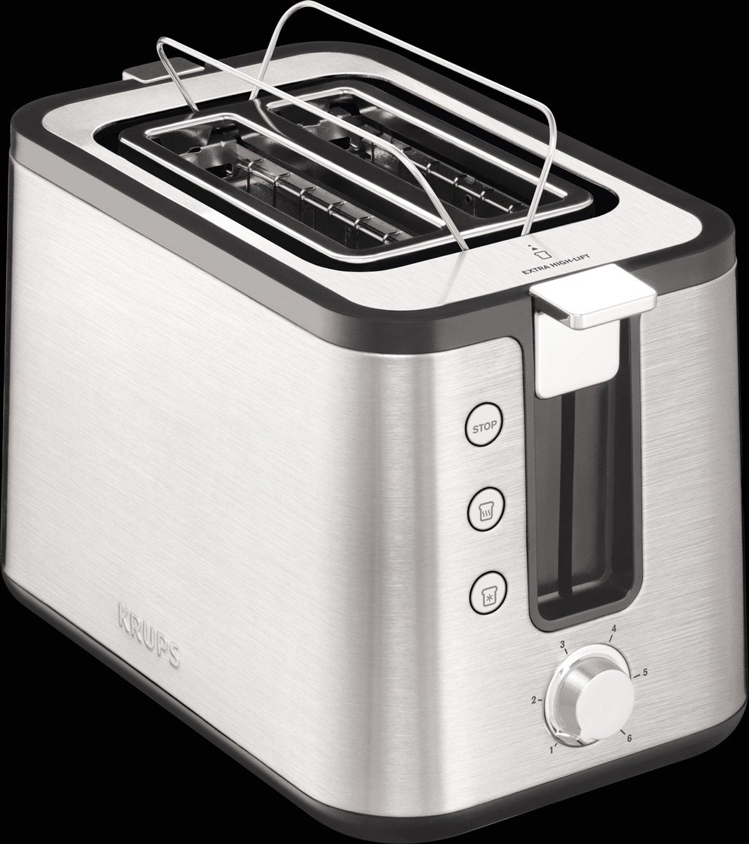 Krups Control KH442D: Luxe 2-sleufs broodrooster met ontdooi- en opwarmfunctie