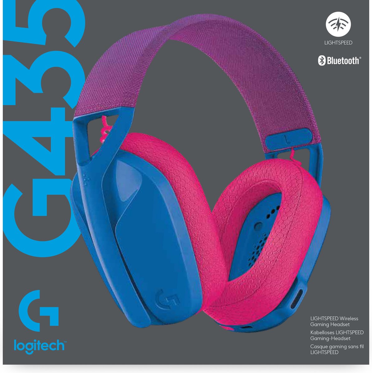 Logitech G435 LIGHTSPEED Draadloze Gaming Headset - Bluetooth, Lichtgewicht, Comfortabel, Blauw