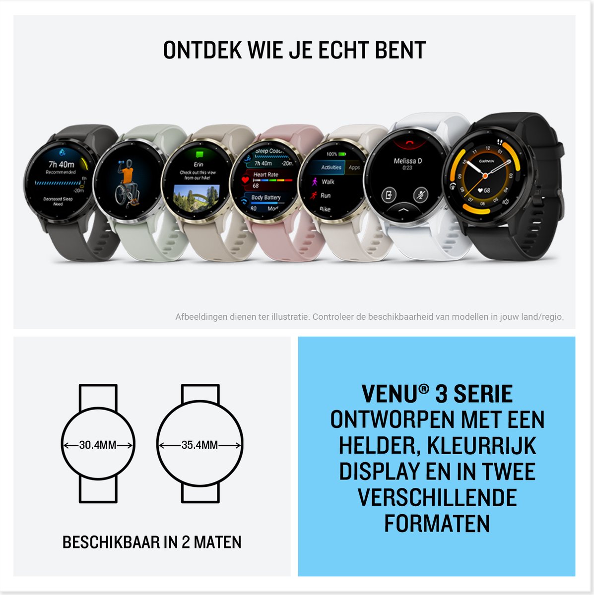 Garmin Venu 3S Smartwatch: Compact AMOLED Scherm, Gezondheidsmonitoring Pebble Grey