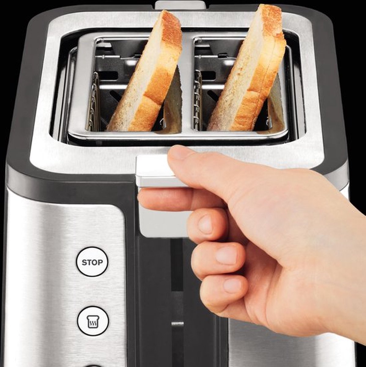 Krups Control KH442D: Luxe 2-sleufs broodrooster met ontdooi- en opwarmfunctie