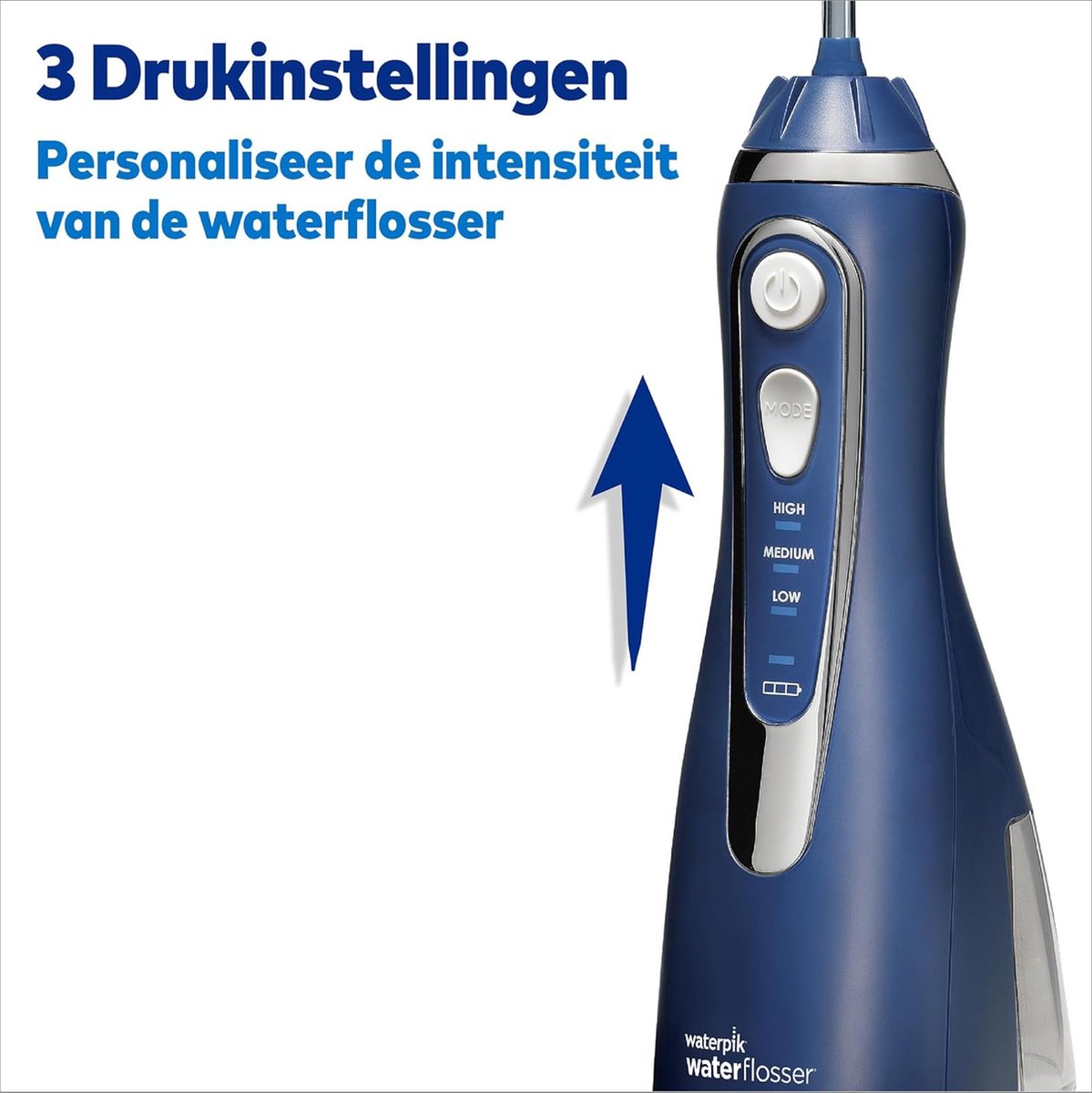 Waterpik WP-583 Draadloze Waterflosser Advance Compact Blauw USB Oplaadbaar