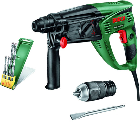 Bosch PBH 3000 FRE Boorhamer 750W: Krachtig voor Beton en Metselwerk