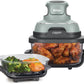 Ninja CRISPi 4-in-1 Compact Glazen Airfryer Kooksysteem: Veelzijdig, PFAS-vrij, Grijs