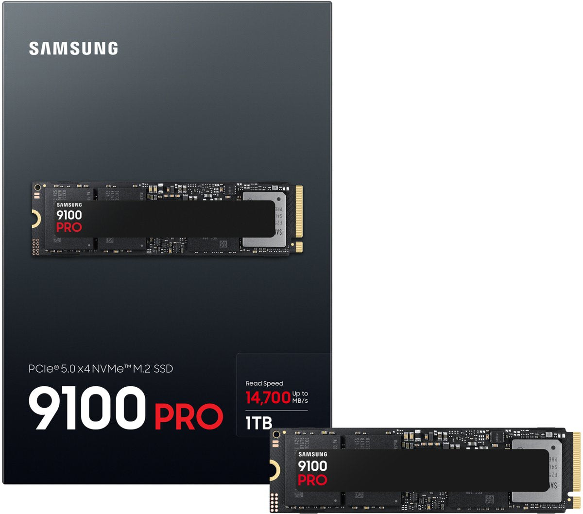 Samsung 9100 PRO PCIe 5.0 NVMe M.2 SSD - Razendsnelle Interne Opslag voor PC Gamers en Creators