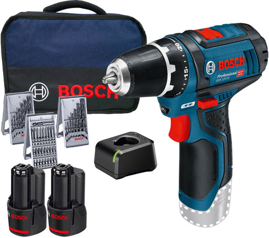 Bosch Professional GSR 12V-15 Accu Boorschroefmachine Set - Compact, Krachtig, Compleet