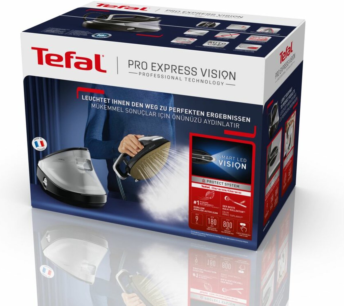 Tefal Pro Express Vision GV9821 Stoomgenerator 3000W 9 Bar Zwart