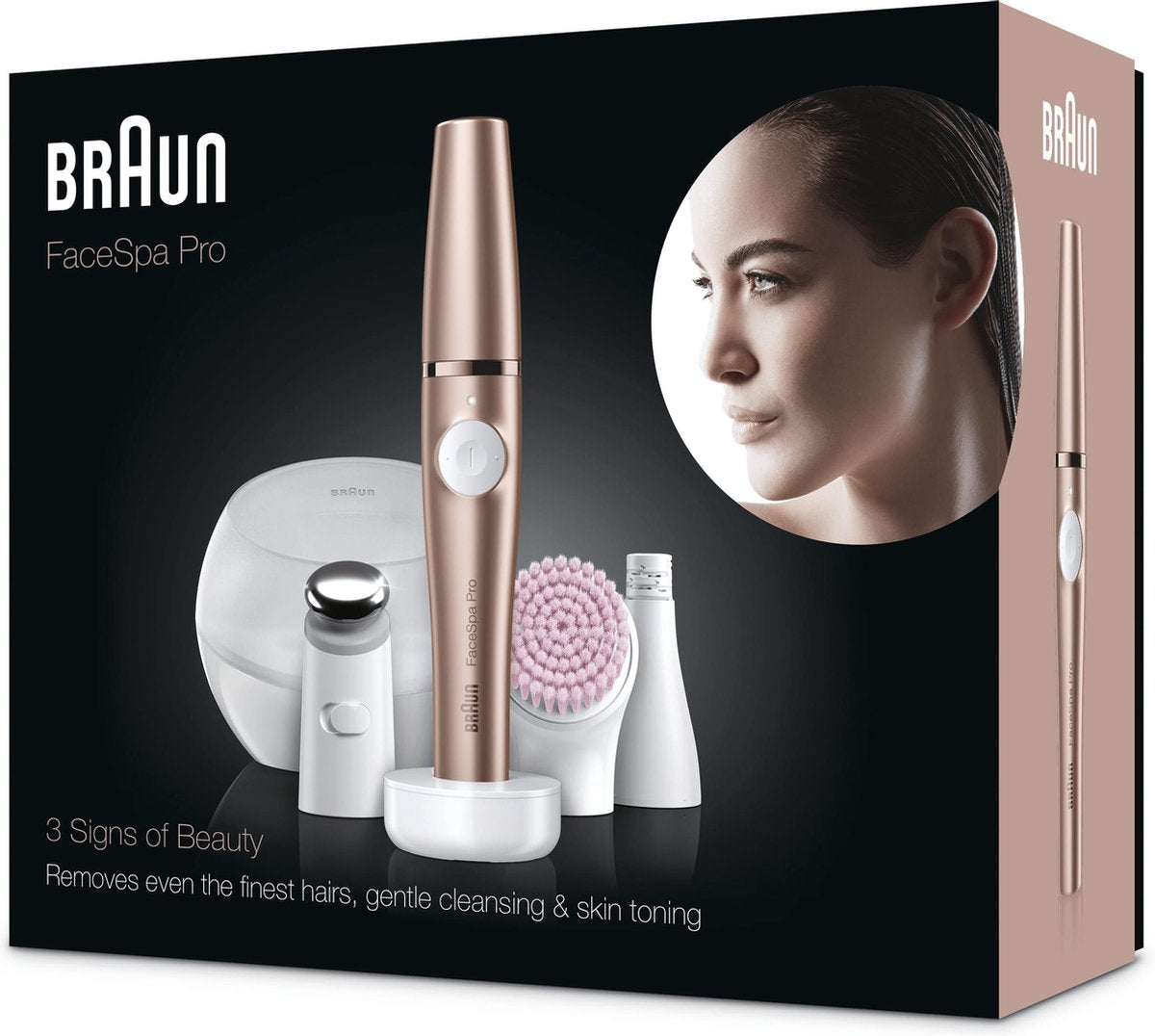 Braun FaceSpa Pro 921 Gezichtsepilator Brons met Reinigingsborstel en Toningkop