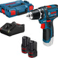 Bosch Professional GSR 12V-15 Accu Schroefboormachine met 2 Accu's
