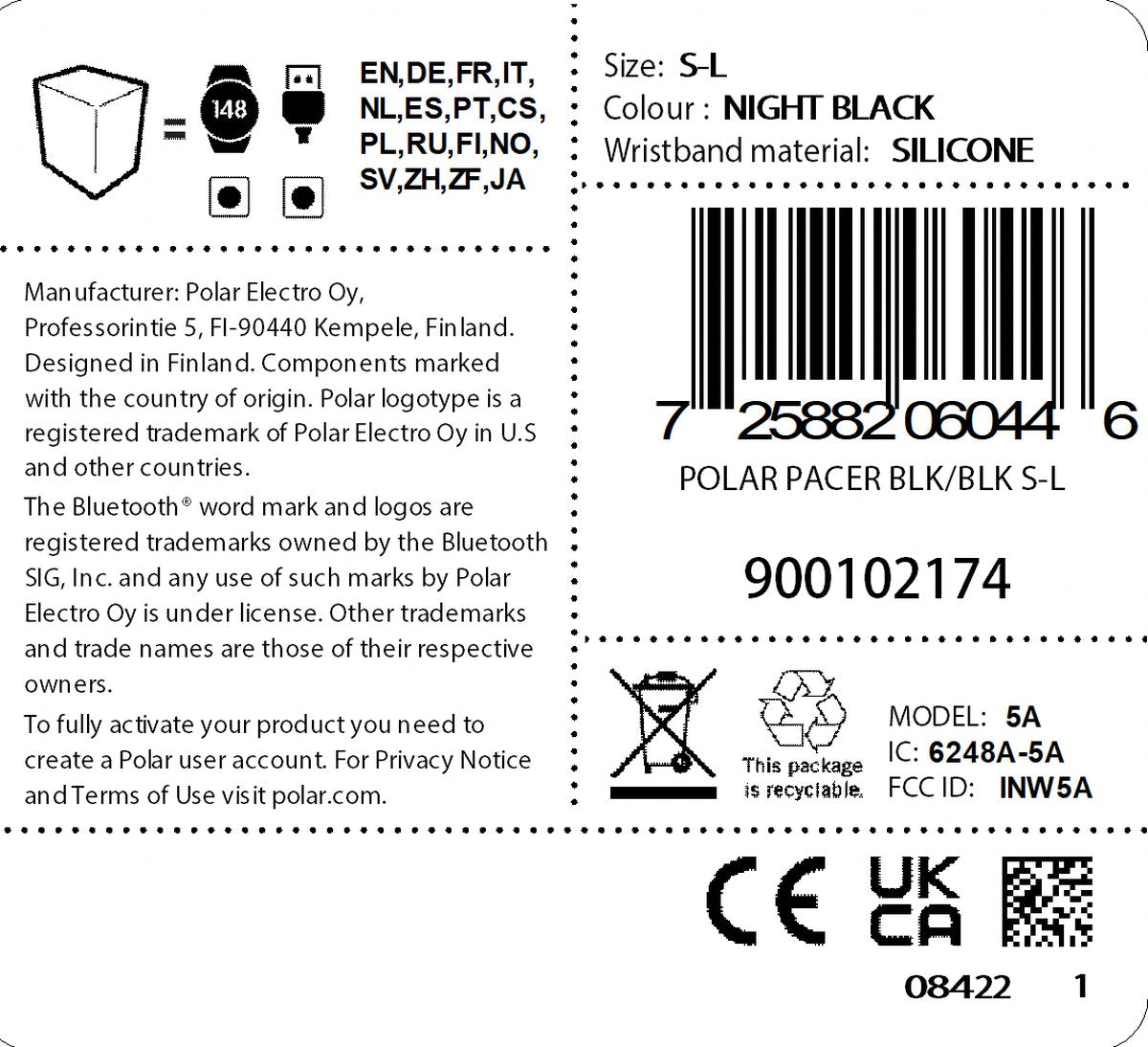 Polar Pacer GPS Hardloophorloge - Nauwkeurige Tracking, Lange Batterij, Smarte Functies