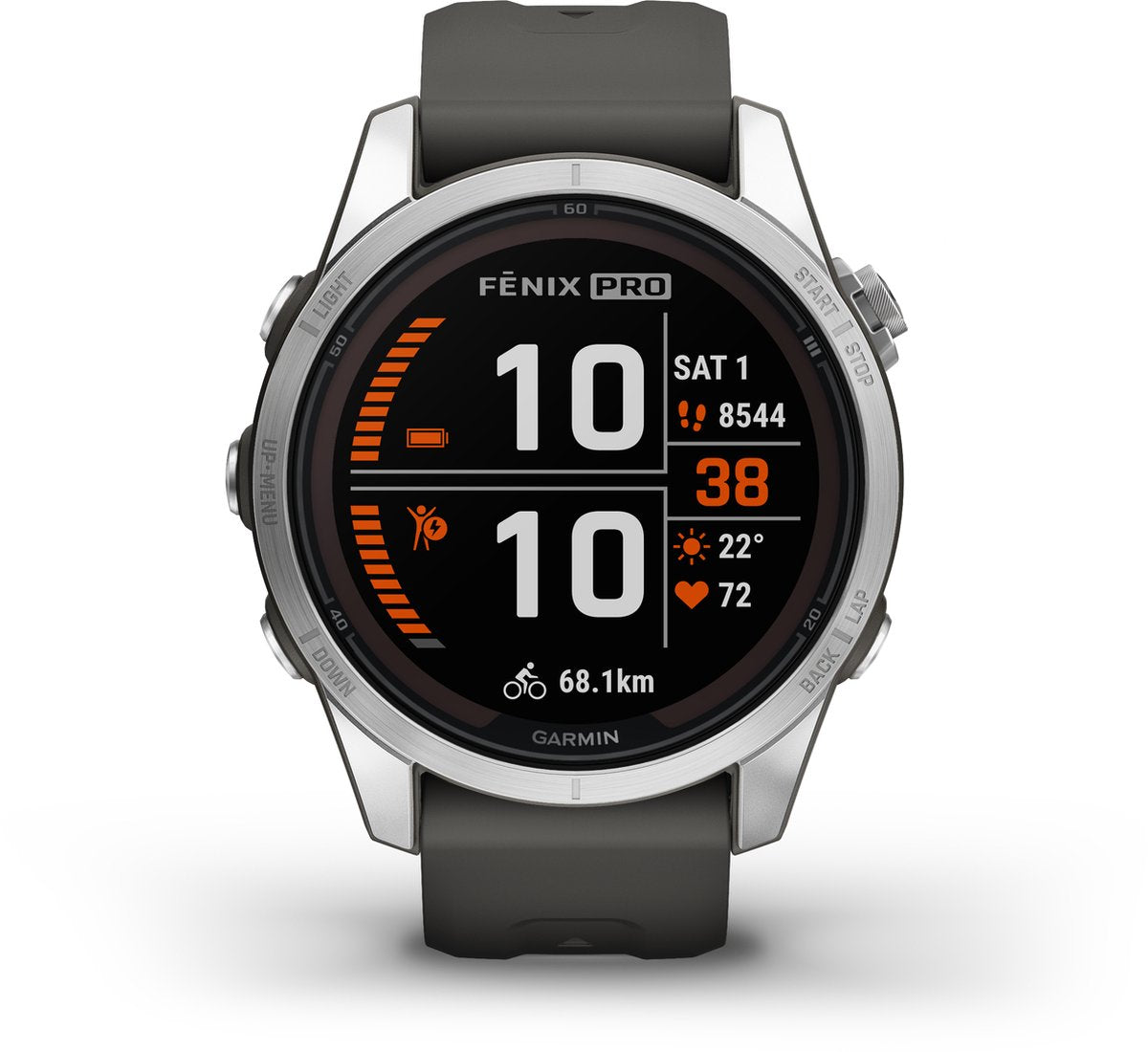 Garmin Fenix 7S Pro Solar GPS Smartwatch - Multisport, Zonne-energie, 42mm Zilver