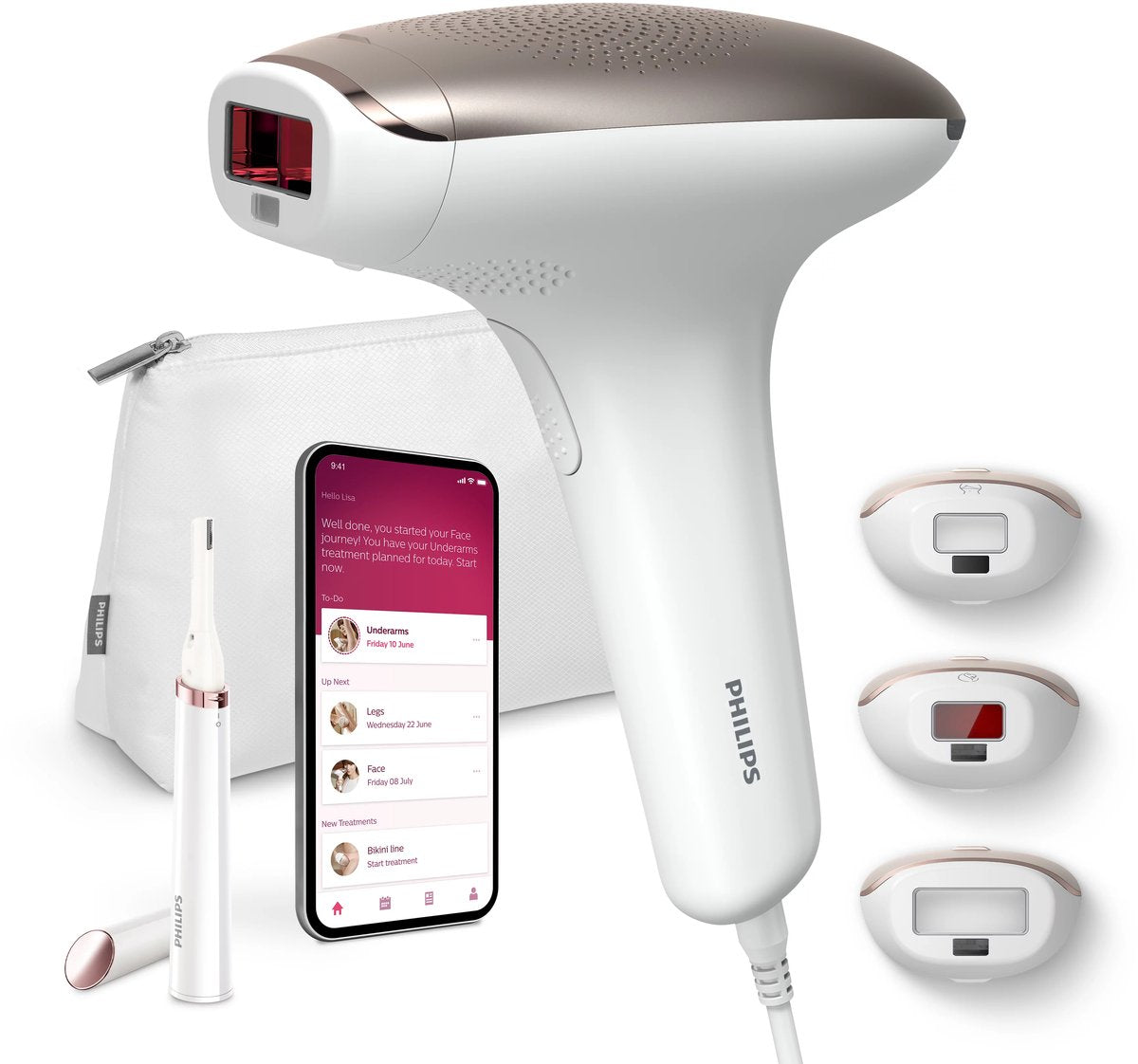 Philips Lumea IPL 7000 Serie Ontharingsapparaat  - BRI923/00, 3 Opzetstukken, Trimmer, Langdurige Gladde Huid | 8720689016896 | 8710103872009