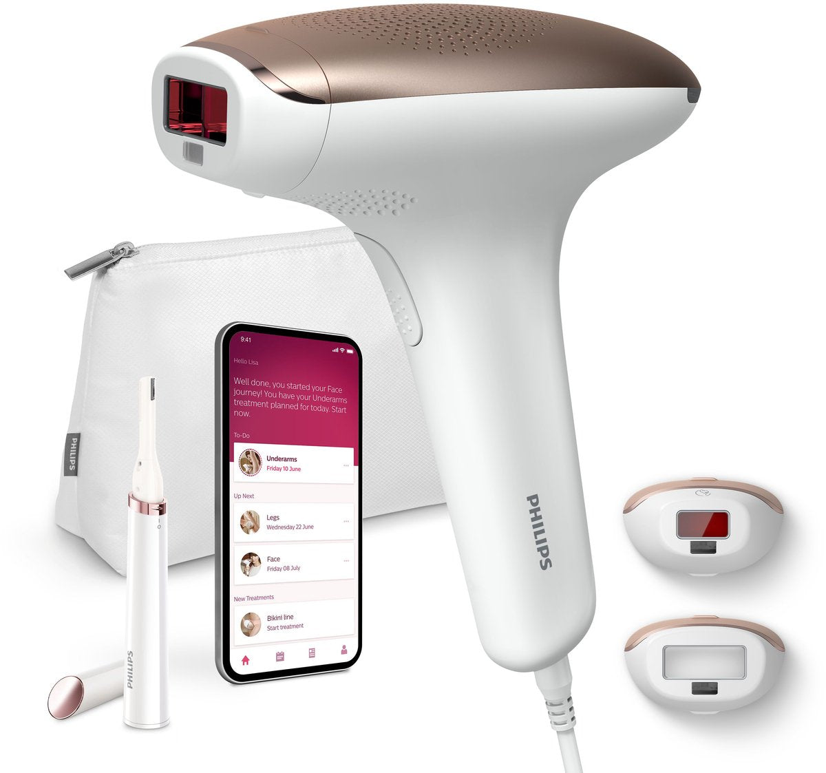 Philips Lumea Advanced IPL Ontharingsapparaat: Effectieve Haarreductie met 2 Opzetstukken BRI921/00