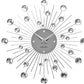 Karlsson Sunburst Kristallen Wandklok: Elegant, Ø30cm Zilver, Modern Scandinavisch Design