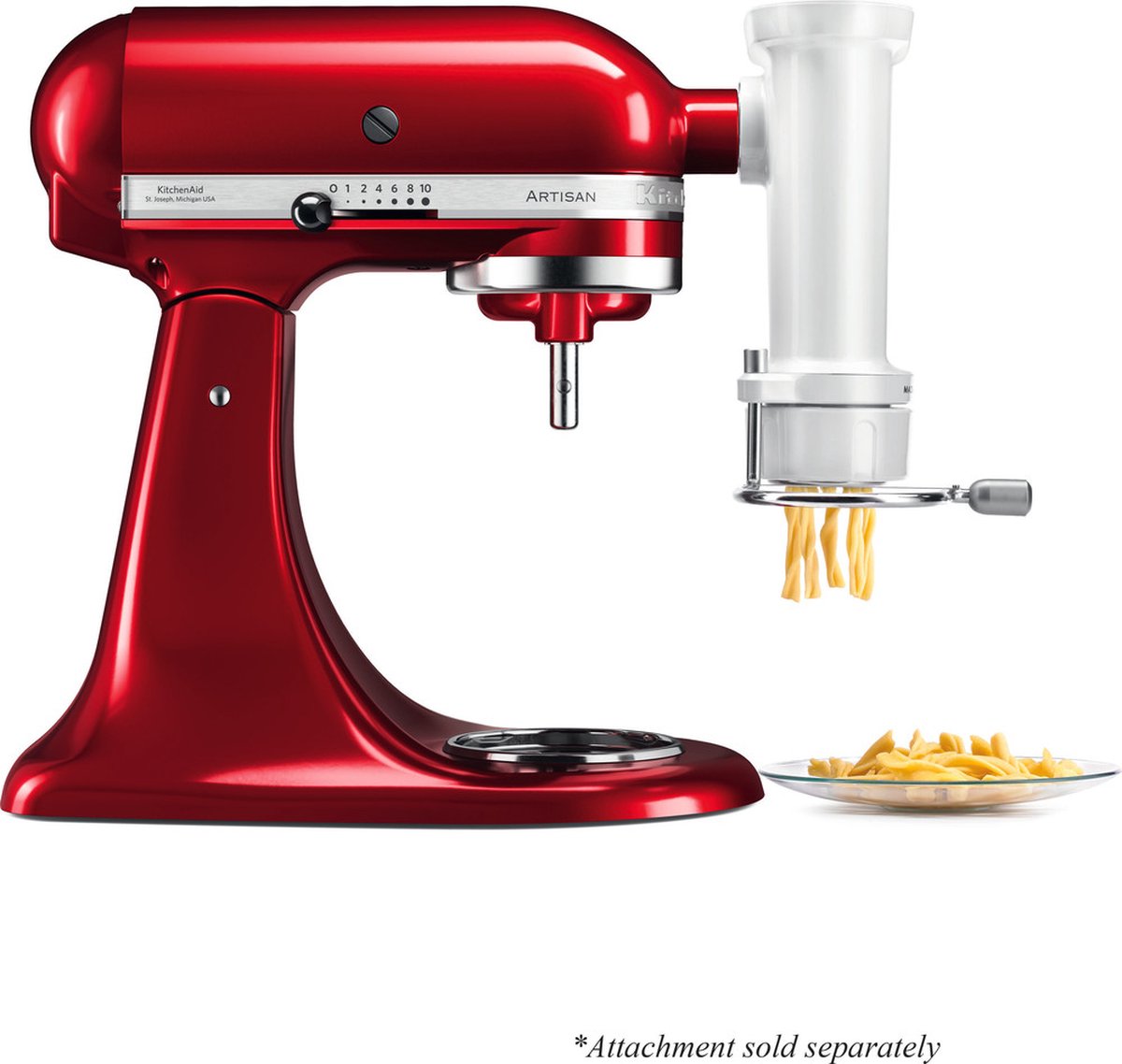 KitchenAid Pastapers Accessoire: 6 Vormen voor Verse Huisgemaakte Pasta 5KSMPEXTA