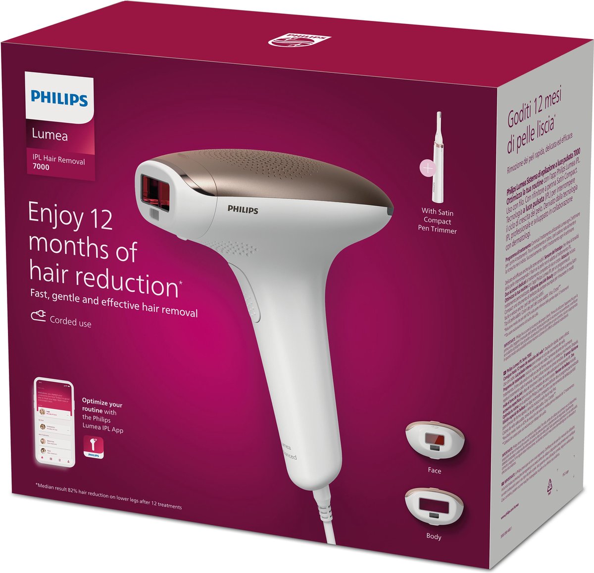 Philips Lumea Advanced IPL Ontharingsapparaat: Effectieve Haarreductie met 2 Opzetstukken BRI921/00