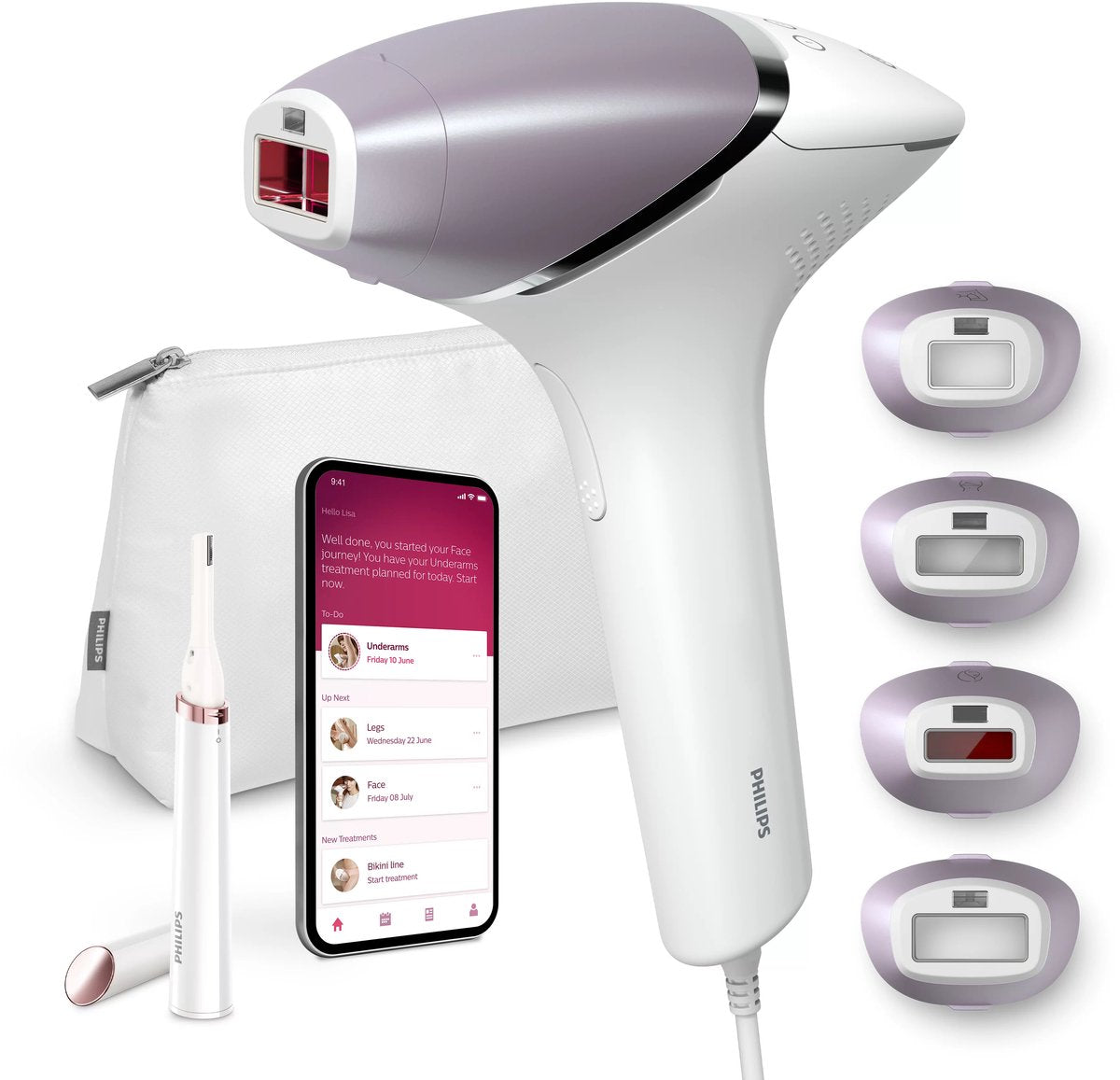 Philips Lumea Prestige 8000 IPL Ontharing: Effectieve Haarvermindering met 4 Opzetstukken
