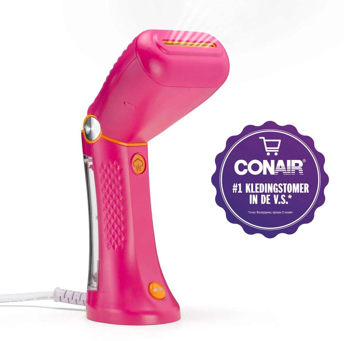 Conair Extreme Steam Roze Handstomer: Snel, Krachtig, Compact voor Reis & Thuis