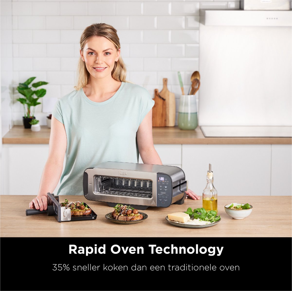 Ninja Foodi 3-in-1 Flip Toaster: Multifunctionele RVS Broodrooster, Grill & Panini Maker