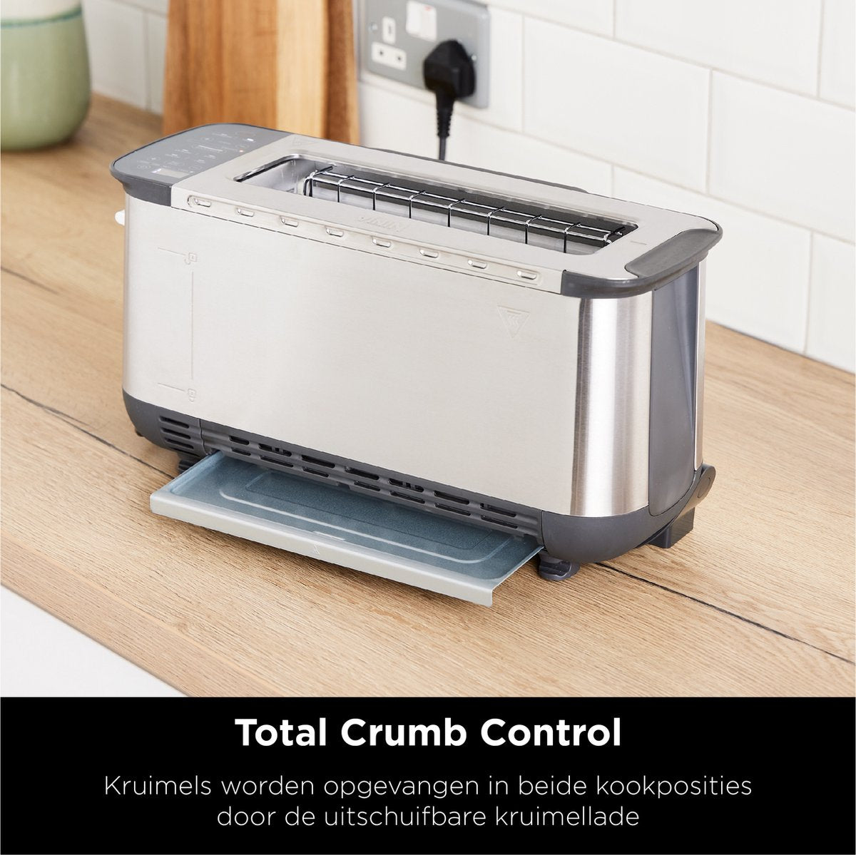 Ninja Foodi 3-in-1 Flip Toaster: Multifunctionele RVS Broodrooster, Grill & Panini Maker
