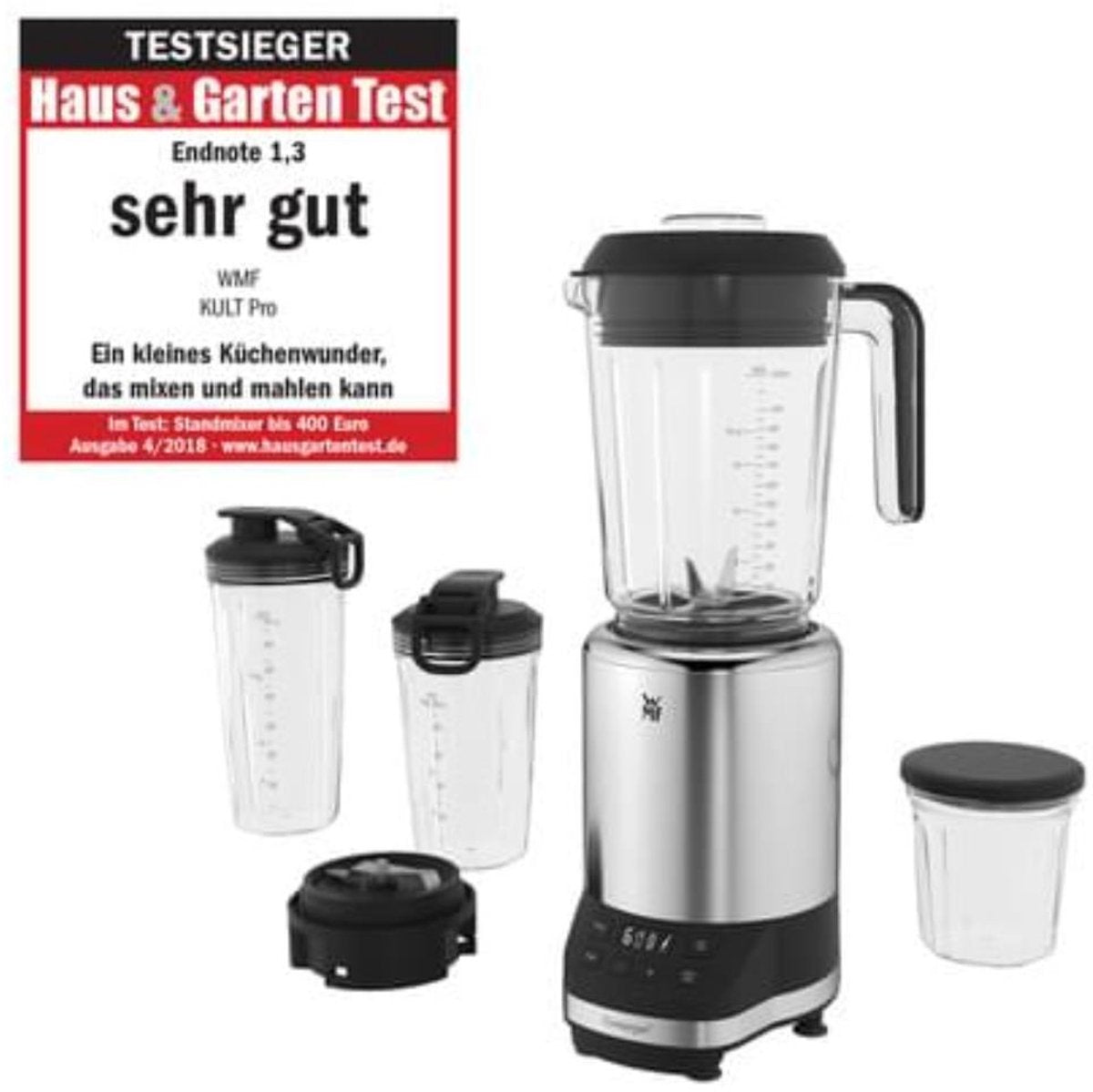 WMF KULT Pro Multifunctionele Blender: Krachtig 1200W, 6 Snelheden, LCD Display, IJscrusher