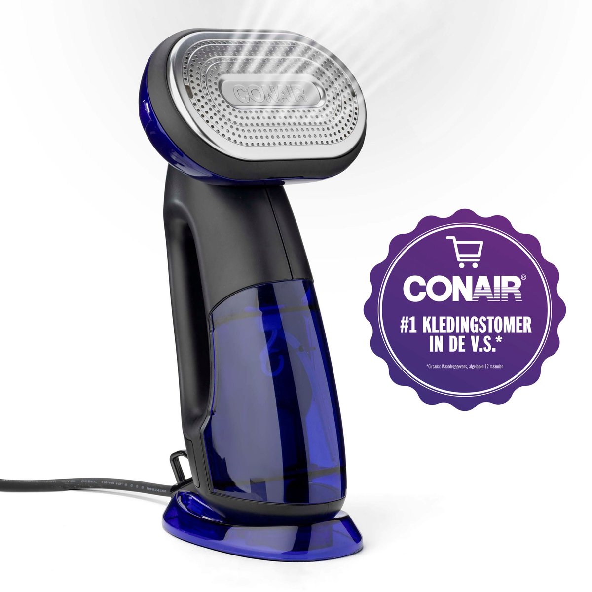 Conair Turbo ExtremeSteam 2-in-1 Handstomer & Strijkijzer: Snel, Krachtig, Compact
