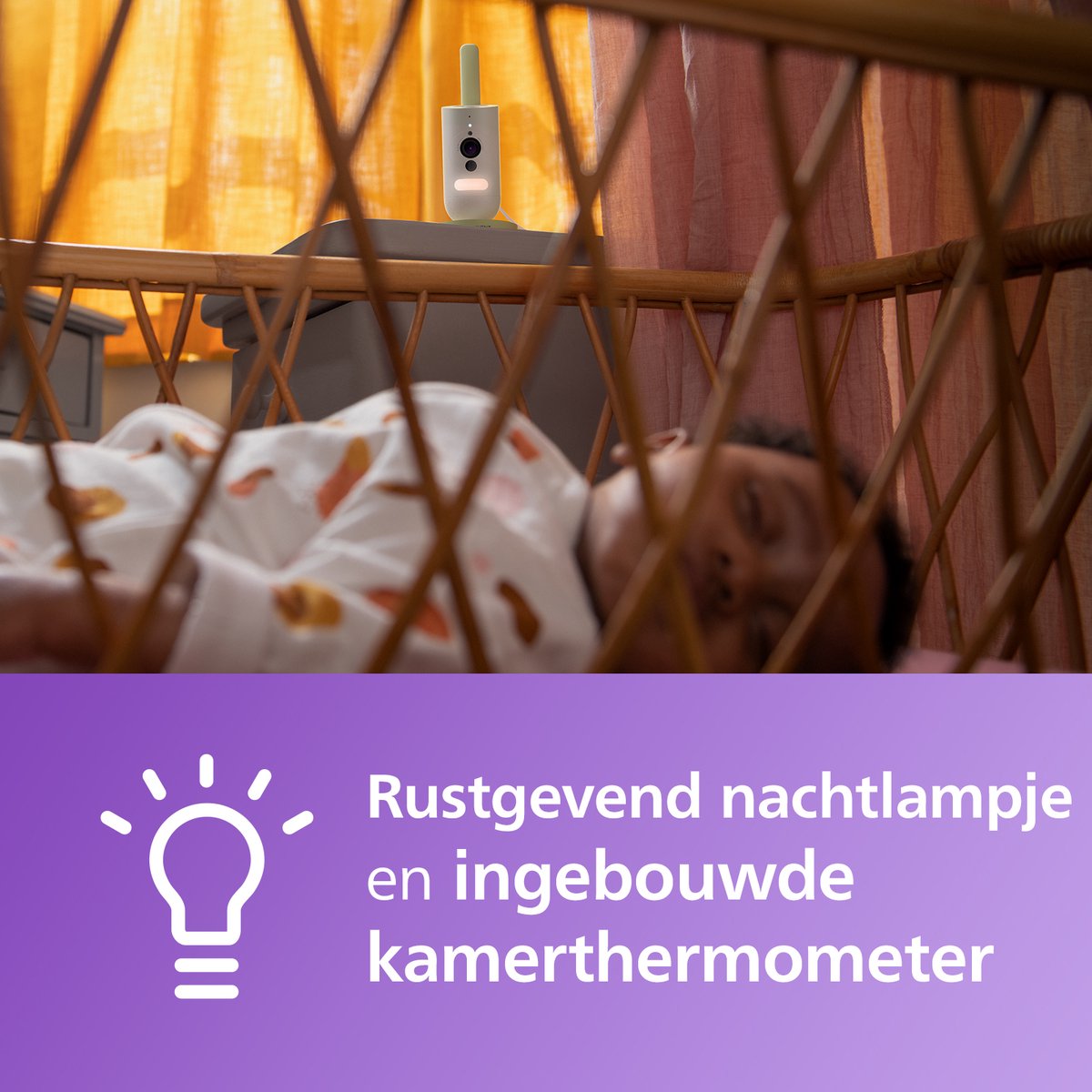 Philips Avent Connected Babycamera SCD643/26: HD Wifi Babyfoon met App, Veilig