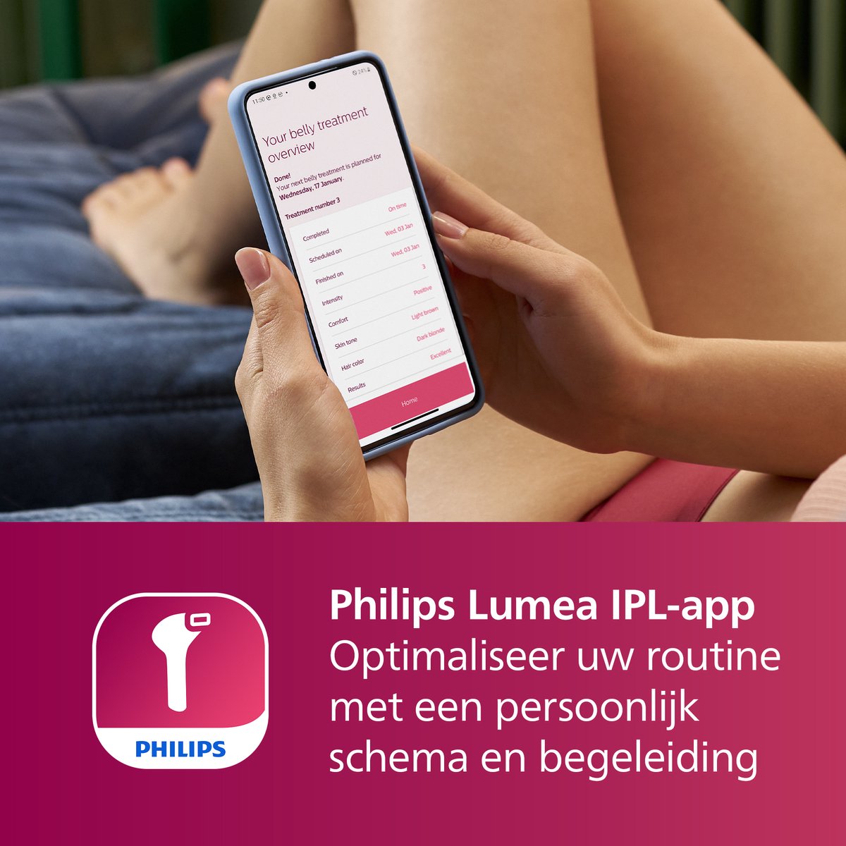 Philips Lumea Advanced IPL Ontharingsapparaat: Effectieve Haarreductie met 2 Opzetstukken BRI921/00