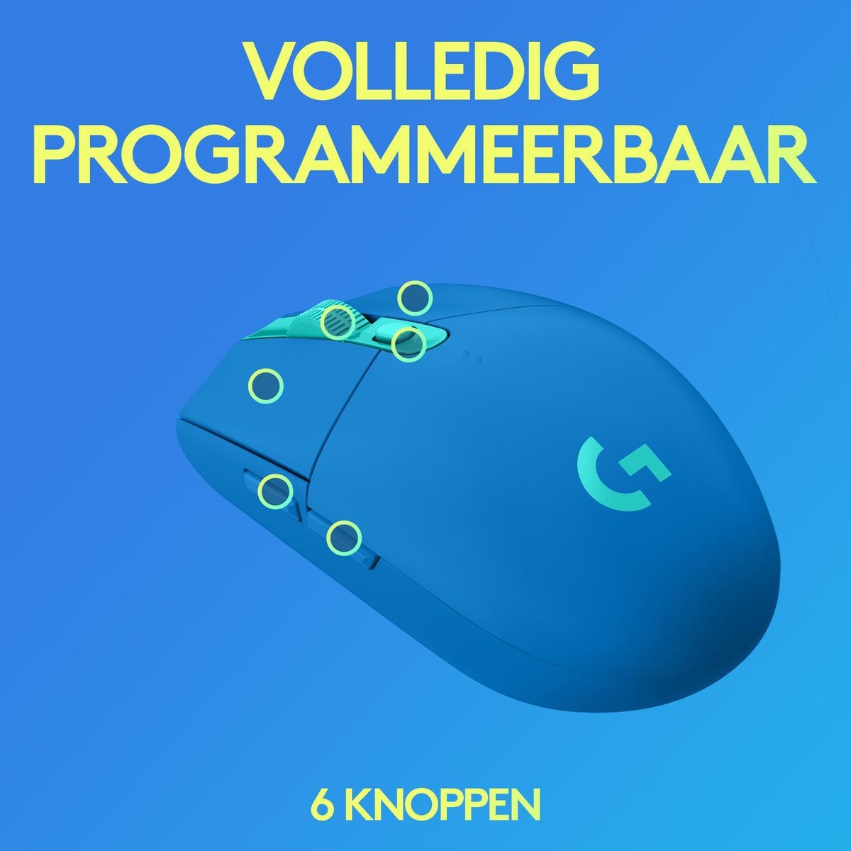 Logitech G305 HERO LIGHTSPEED Draadloze Gaming Muis Blauw met HERO Sensor