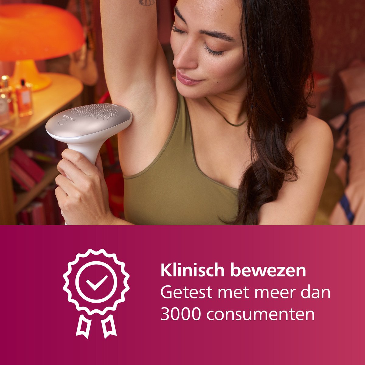 Philips Lumea Advanced IPL Ontharingsapparaat: Effectieve Haarreductie met 2 Opzetstukken BRI921/00