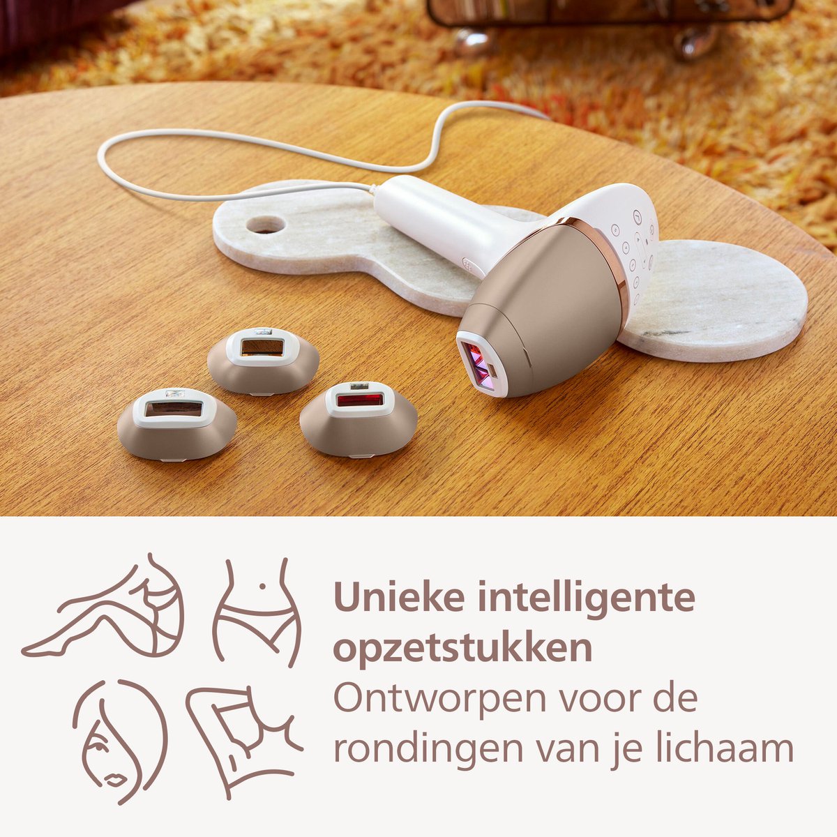 Philips Lumea Prestige 8000 IPL Ontharing: Effectieve Haarvermindering met 4 Opzetstukken