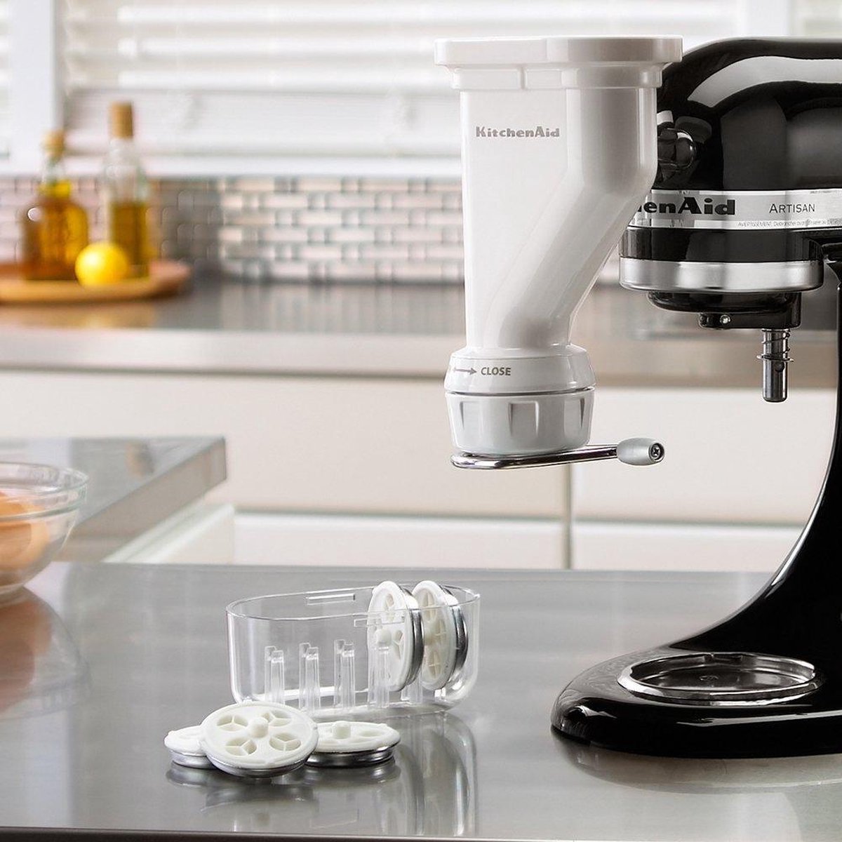 KitchenAid Pastapers Accessoire: 6 Vormen voor Verse Huisgemaakte Pasta 5KSMPEXTA