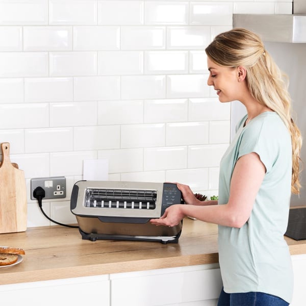 Ninja Foodi 3-in-1 Flip Toaster: Multifunctionele RVS Broodrooster, Grill & Panini Maker
