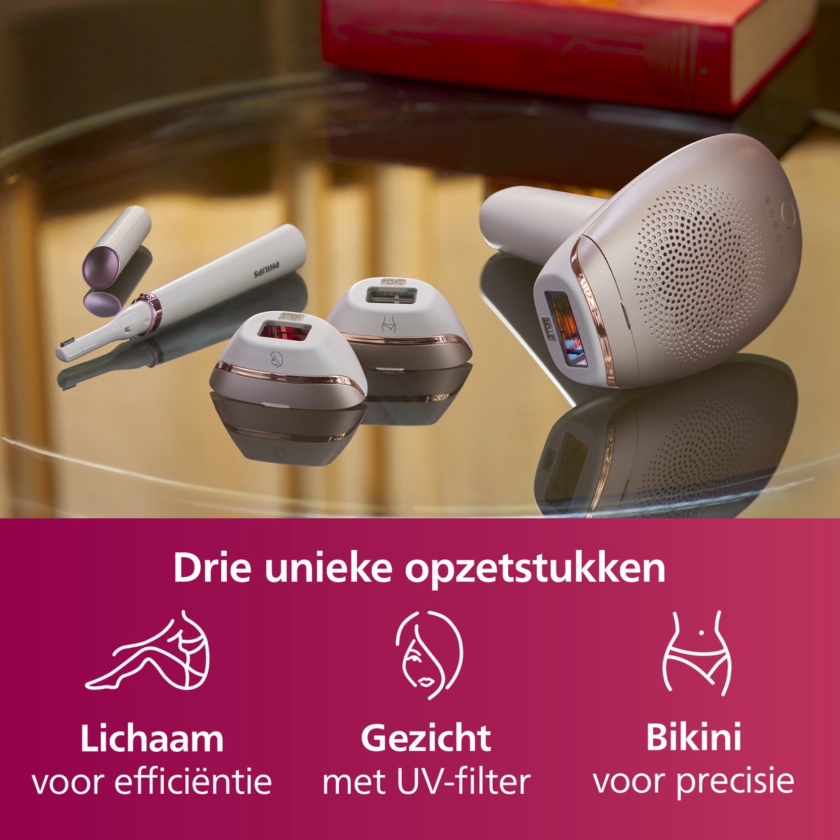Philips Lumea IPL 7000 Serie Ontharingsapparaat  - BRI923/00, 3 Opzetstukken, Trimmer, Langdurige Gladde Huid | 8720689016896 | 8710103872009