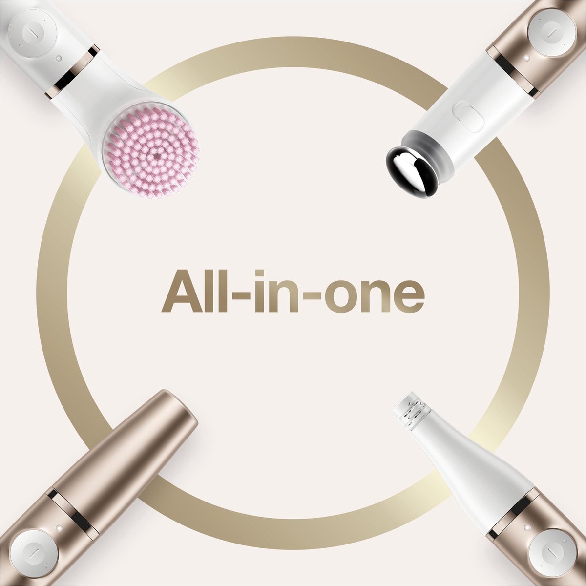 Braun FaceSpa Pro 921 Gezichtsepilator Brons met Reinigingsborstel en Toningkop