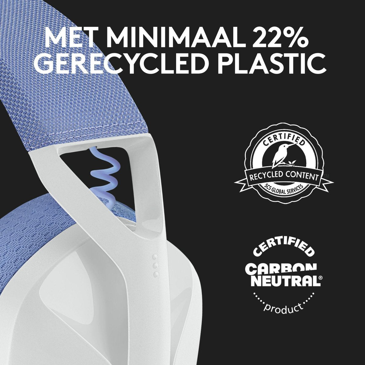 Logitech G435 LIGHTSPEED Draadloze Gaming Headset Bluetooth Wit Lichtgewicht Comfort