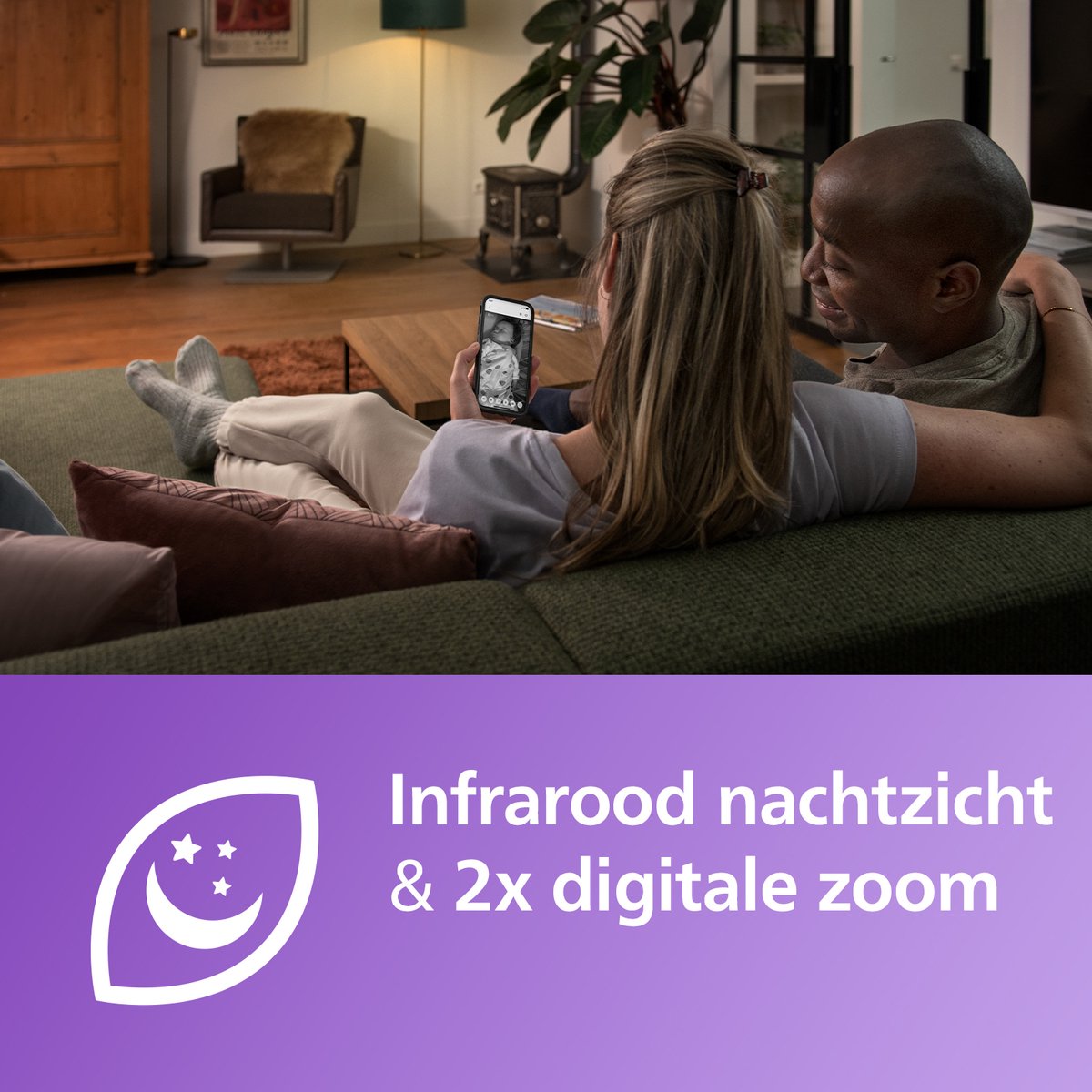 Philips Avent Connected Babycamera SCD643/26: HD Wifi Babyfoon met App, Veilig