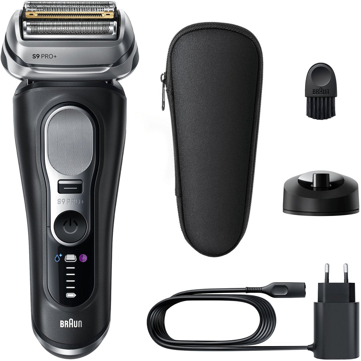 Braun Series 9 PRO+ Elektrisch Scheerapparaat Pro SensoAdapt Oplaadstandaard Zwart