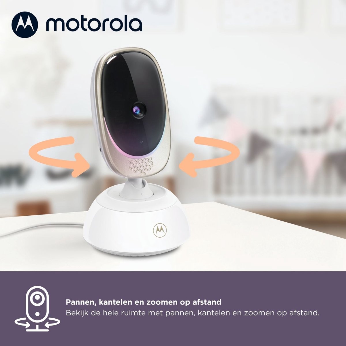 Motorola Nursery VM85 Connect Babyfoon: Camera, Kleuren Display, App, Terugspreekfunctie & Nachtlampje