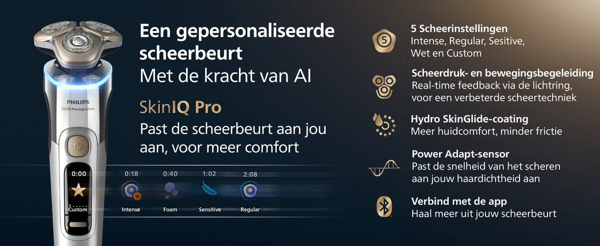 Philips Shaver i9000 Prestige Ultra Elektrisch Scheerapparaat met UV Oplaadcase