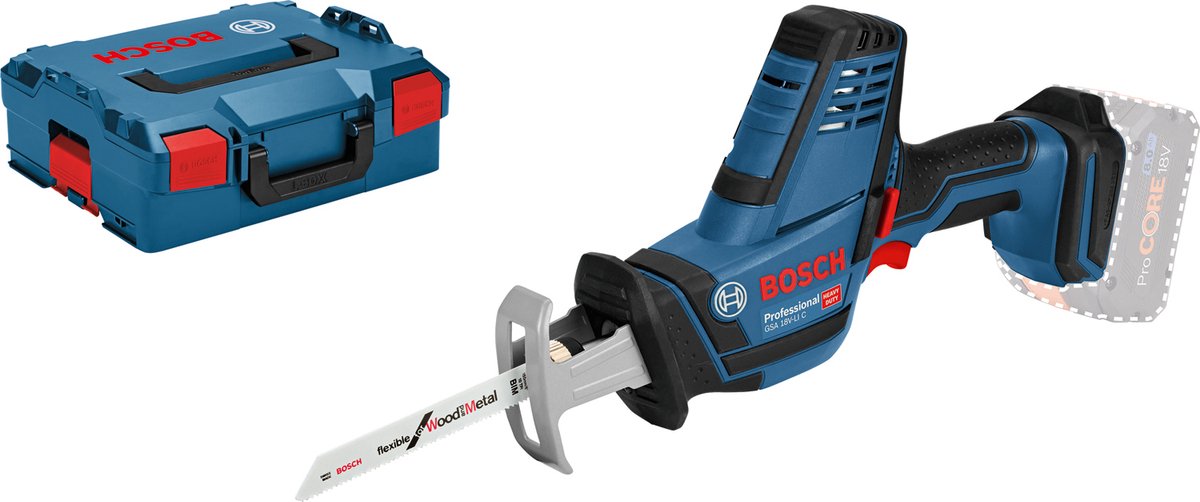 Bosch Professional GSA 18 V-LI C Accu Reciprozaag - Compact, Hout, Metaal, Kunststof