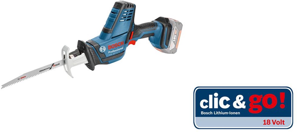 Bosch Professional GSA 18 V-LI C Accu Reciprozaag - Compact, Hout, Metaal, Kunststof