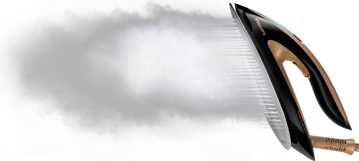 Philips PerfectCare Elite Plus GC9682/80 Stoomgenerator met OptimalTEMP Technologie, 1.8L Watertank, Zwart/Goud