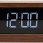 Karlsson Boxed Tafelklok: Modern Donker Hout LED Display Scandinavisch Design