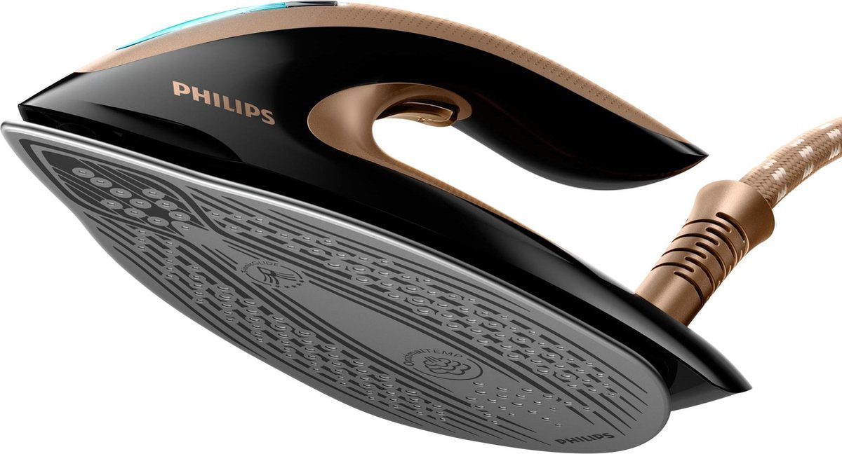 Philips PerfectCare Elite Plus GC9682/80 Stoomgenerator met OptimalTEMP Technologie, 1.8L Watertank, Zwart/Goud